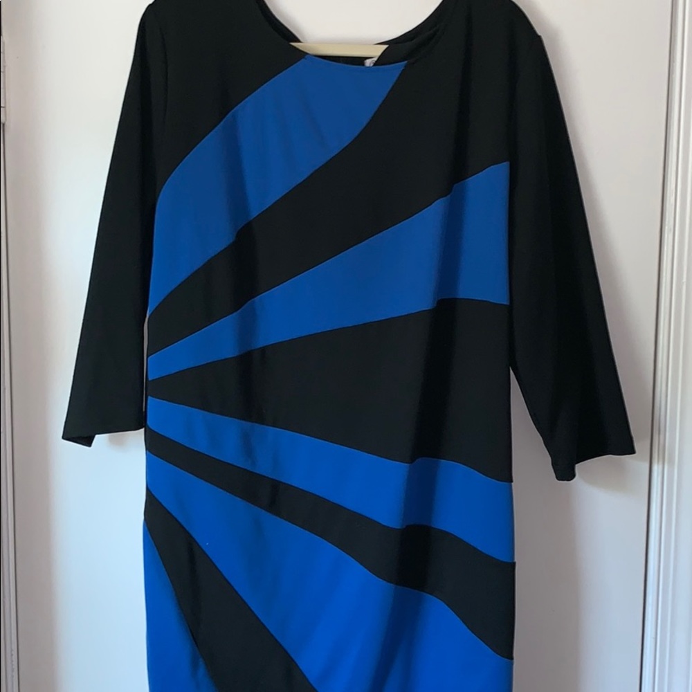 Black and blue dress